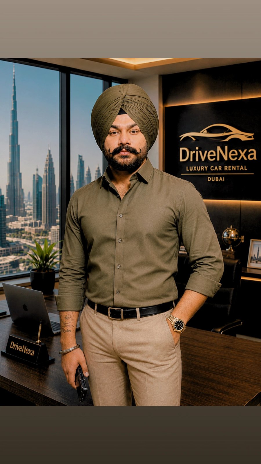 Gursewak Singh, Founder & CEO of DriveNexa, in the DriveNexa Dubai office